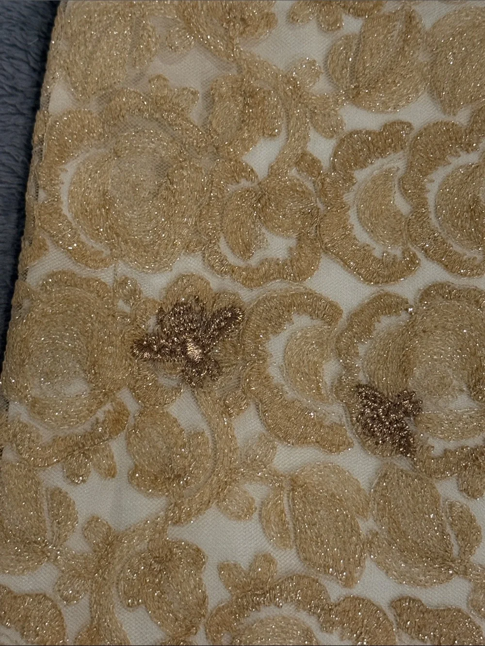 Gucci Girls' Gold Lace Shift Dress